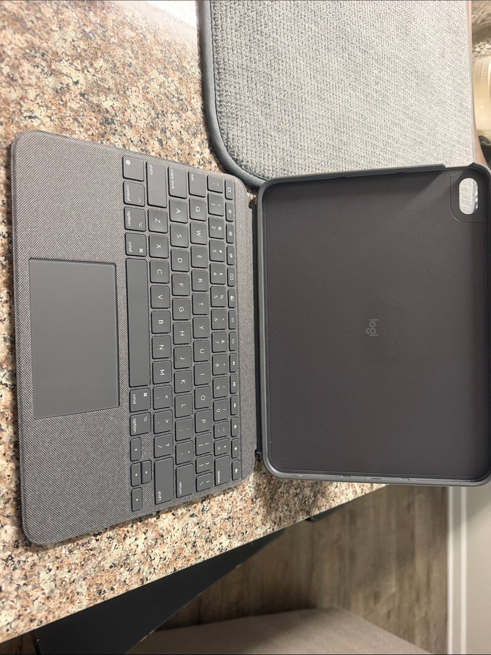Gray Tablet Keyboard Folio Case with Trackpad - Gray